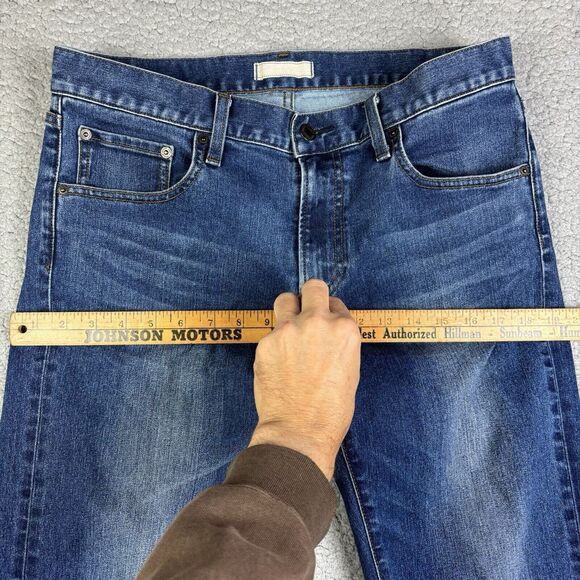 Uniqlo Jeans Mens 31 (34x30 ACTUAL) Low Rise Slim Straight Leg Japanese Kaihara - Picture 13 of 16